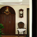 CLOCKSWISE VINTAGE GRANDFATHER-STYLE WALL CLOCK 16 INCH QI004145 - BROWN - Like New