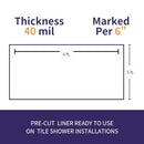 Torcia SINGFORM 40 mil 6' x 7' Shower Pan Liner PVC Waterproofing - Grey - Brand New
