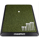 CHAMPKEY PREMIUM SYNTHETIC TURF GOLF HITTING MAT HEAVY DUTY RUBBER BASE - GREEN - Like New