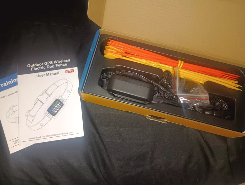 G723 OUTDOOR GPS WIRELESS DOG FENCE SYSTEM - BLACK - Like New