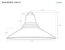 Mahogany Bronze 16" Calla LED Pendant Light B01DC9A6S6 - NEW - Brand New