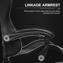 GTPLAYER GAMING CHAIR COMPUTER CHAIR WITH FOOTREST AND LUMBAR SUPPORT - WHITE - Like New