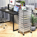 SIMPLE HOUSEWARE 10 DRAWERS ROLLING UTILITY CART ORGANIZER - CHROME - Like New