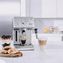 DE'LONGHI 15 BAR MANUAL ESPRESSO CAPPUCCINO MACHINE MANUAL FROTHER - SILVER - Like New