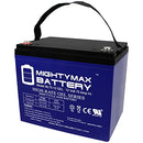 MIGHTY MAX BATTERY ML75-12 GEL 12 VOLT 75 AH RECHARGEABLE SLA AGM - BLUE - Like New