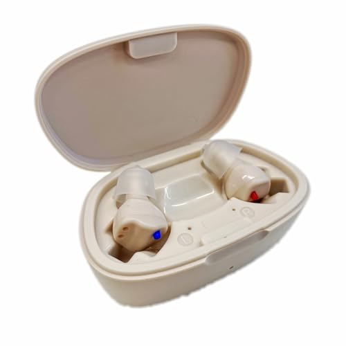 LINNER SATURN CIC RECHARGEABLE OTC HEARING AID, NOISE, F703A - BEIGE - Like New