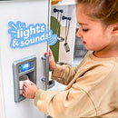 KidKraft Ultimate Corner Wooden Play Kitchen with Lights & Sounds 53386-WHITE - Like New