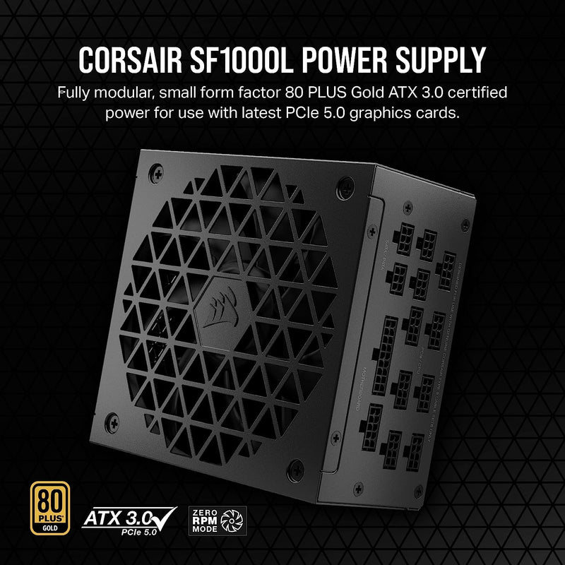 Corsair 1000W Fully Modular SF-L Series SFX-L Power Supply 80 Plus Gold - Black New