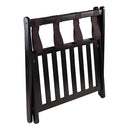 WINSOME REESE LUGGAGE RACK, STORAGE SHELF, FOLDABLE, NO ASSEMBLY - ESPRESSO - Brand New