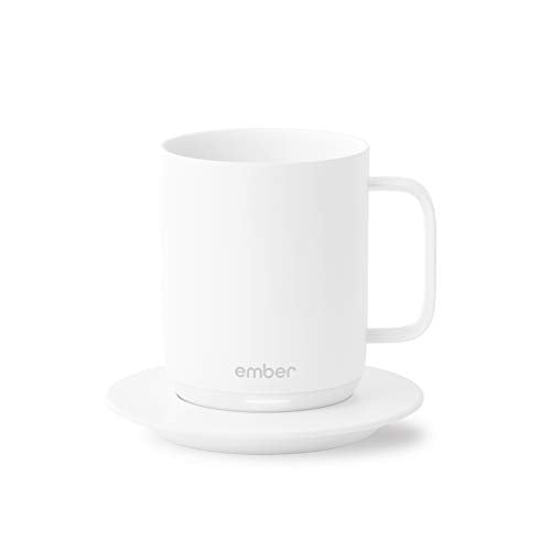 Ember Temperature Control Smart Mug 10 Ounce, 1-hr Battery Life, White Like New