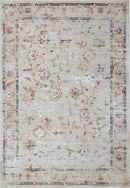 Superior Floral Scroll Washable Runner Rug, Low Pile Area Rug, Swan Collection - Like New