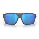 COSTA DEL MAR MENS DIEGO RECTANGULAR SUNGLASSES MATTE GREY/BLUE MIRRORED - Like New