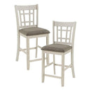 Lexicon Junipero Antique White Full Back Counter Height Chair (Set of 2) - Brand New