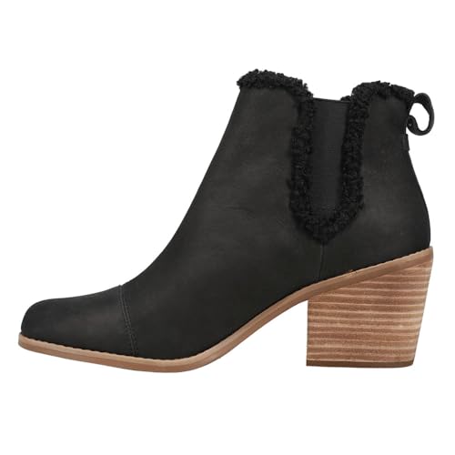 10016857 TOMS WOMENS EVERLY PULL ON ANKLE BOOTS - SIZE: WOMEN 9 - BLACK - Like New