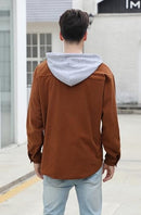 CROMONCENT MENS CORDUROY JACKET CASUAL LONG SLEEVE SIZE: MEN S - CORDUROY KHAKI - Like New
