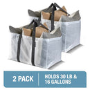 CLEVERMADE REUSABLE GROCERY BAG XXL HEAVY DUTY STORAGE BASKET TOTE 2-PACK CLEAR - Brand New
