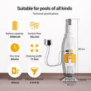 ROCK&ROCKER CORDLESS RECHARGEABLE POOL VACUUM CLEANER P1122 - WHITE/ORANGE - Like New
