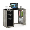 FURINNO JAYA MODERN COMPUTER STUDY DESK SMALL FRENCH OAK GRAY/BLACK - Like New