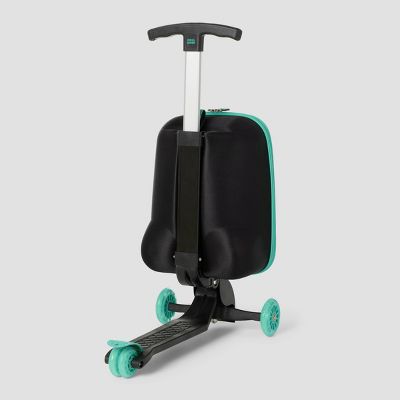 ROLL RIDER SOFTSIDE MEDIUM CHECKED SCOOTER SUITCASE - TEAL - Like New