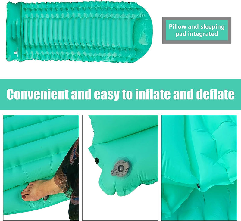 Shine LUEST 3-inch Inflatable Camping Sleeping Pad - Large Like New