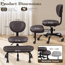 ATHOPE ERGONOMIC CROSS LEGGED OFFICE CHAIR WITH WHEELS - DARK BROWN - Like New