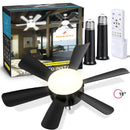 Laliled Ceiling Fan Light Small Ceiling Fan 6 Speeds 3 Modes SD24475 - Black - Like New