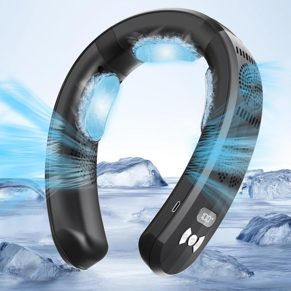 MISTFORE PORTABLE NECK AIR CONDITIONER FAN BLADELESS FANS HM869 - BLACK - Like New