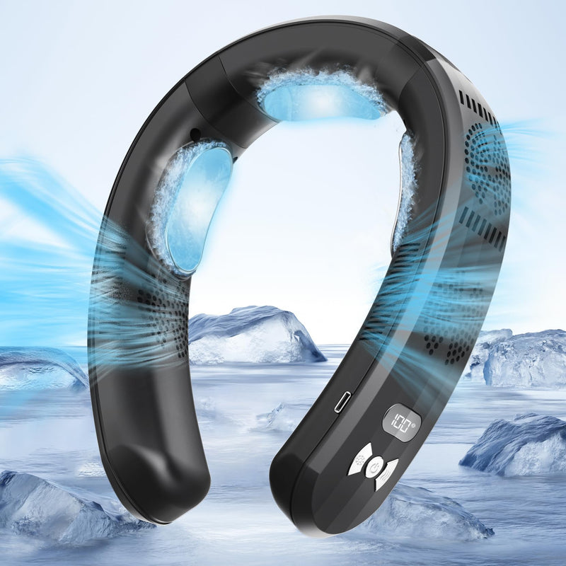 MISTFORE PORTABLE NECK AIR CONDITIONER FAN BLADELESS FANS HM869 - BLACK - Like New