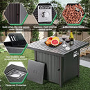 TACKLIFE Gas Fire Pit Table Lid Lava Rock Auto-Ignition 50000 BTU GFP06 - BLACK - Like New