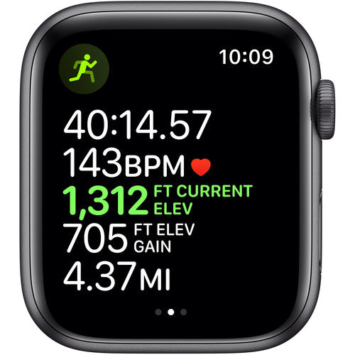 For Parts: APPLE WATCH NIKE 5 GPS/CELL 44 SPACE GRAY ALUM BLACK NIKE BAND MX3A2LL -NO POWER