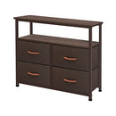 AZL1 LIFE CONCEPT STORAGE DRESSER WITH SHELVES STURDY STEEL FRAME - COFFEE - Like New