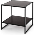 ZINUS DANE 20" BLACK FRAME SIDE TABLE END TABLE EASY ASSEMBLY - RICH BLACK WOOD - Like New