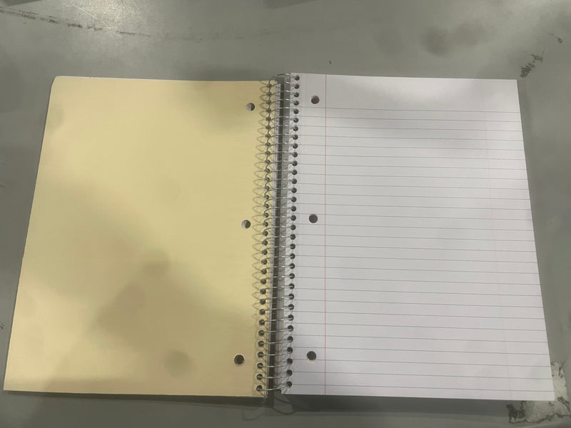 OFFICE DEPOT WIREBOUND NOTEBOOK 8" X 10-1/2", 5 WIDE RULED, 180 SHEETS - RED - Brand New