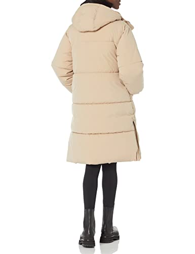 AMAZON ESSENTIALS WOMEN'S OVERSIZED LONG PUFFER JACKET PLUS SIZE TAN XL - Brand New