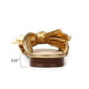 MICIFA WOMEN'S BOW FLAT SANDALS OPEN TOE SUMMER COMFORT SLIP-ON - SIZE: 8.5 - Like New