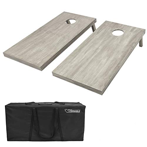 GOSPORTS 4'X2' REGULATION SIZE WOODEN CORNHOLE BOARDS SET - GRAY - Like New