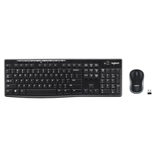 LOGITECH MK270 WIRELESS KEYBOARD AND MOUSE COMBO FOR WINDOWS WIRELESS - BLACK - Brand New