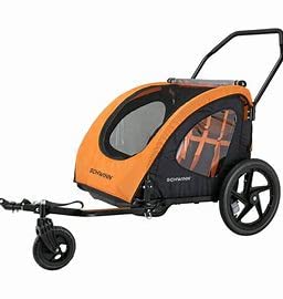 SCHWINN SPRINGBROOK BICYCLE TRAILER, TWO PASSENGERS - ORANGE & BLACK - Brand New