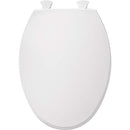 BEMIS 1800EC 000 Plastic Toilet Seat Easy Clean Change Hinges ELONGATED - White - Brand New