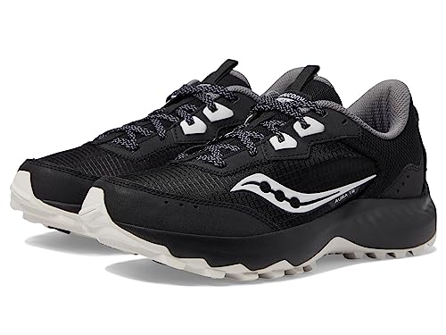 SAUCONY WOMEN'S AURA TR SNEAKER BLACK/FOG SIZE: WOMEN 10 (AU/UK W8) W42 - Like New