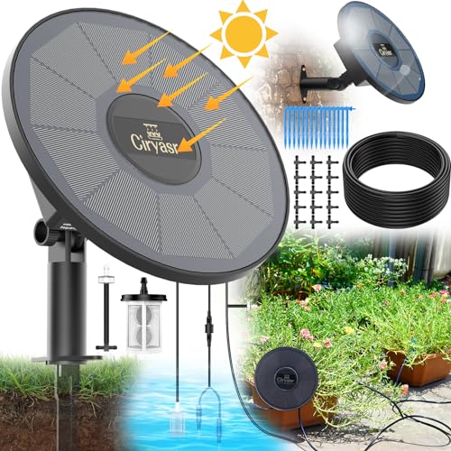 CIRYASR Solar Drip Irrigation System Automatic, 2200mAh , 6 Timer -GRAY Like New