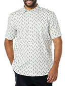 AEM20108SS22 AMAZON ESSENTIALS MENS SHORT-SLEEVE STRETCH POPLIN SHIRT LGBRPRINT - Brand New
