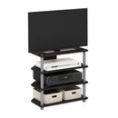FURINNO TURN-N-TUBE EASY ASSEMBLY 4-TIER PETITE ENTERTAINMENT / TV STAND - GREY - Like New
