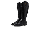 Vionic Women's Zip Up Tall Boot Black Leather Size 8 Medium Calf Width - Brand New