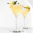 WILLIAMS SONOMA RESERVE MARTINI GLASSES, SET OF 4, 4" DIAM. 6 3/4" HIGH. - CLEAR - Like New