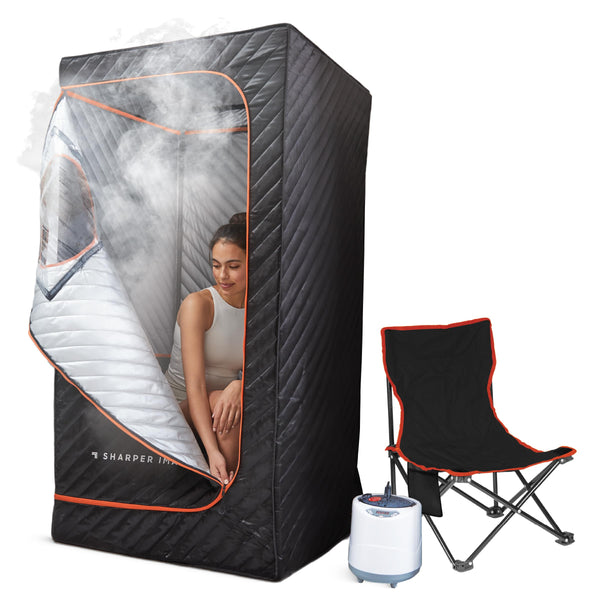 SHARPER IMAGE STEAMER SAUNA PORTABLE SPA & SAUNA TENT 1018244 - BLACK - Like New