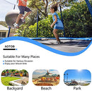 AOTOB TRAMPOLINE WITH SAFETY ENCLOSURE NET OUTDOOR TRAMPOLINE BASKETBALL HOOP - Like New