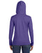 887L Anvil Ladies Long-Sleeve Hooded Heather Purple/Neon Yellow S Like New