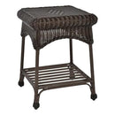 Jeco Wicker Patio End Table in Espresso - Brand New