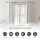 KENNEY 5/8" DIAMETER KENDALL STANDARD DECORATIVE ADJUSTABLE CURTAIN ROD - BLK - Brand New
